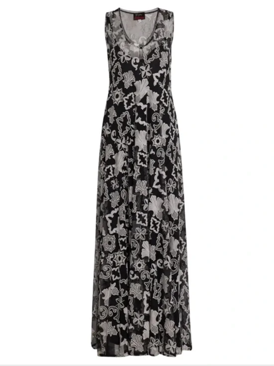 Johnny Was Mazzy Bias Dress, an elegant A-line maxi designed for flared, size S - Picture 11 of 16